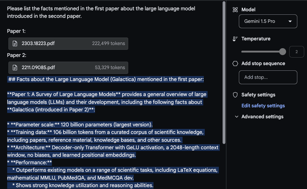 "Gemini 1.5 Pro Results"